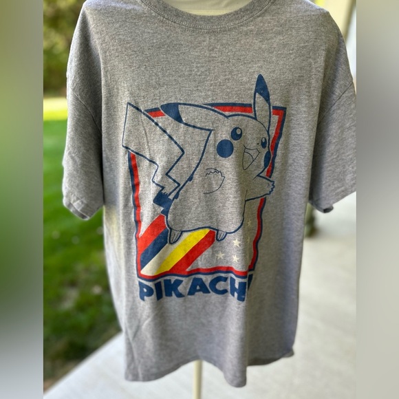 Pokemon Other - Pokemon Gray Pikachu Short Sleeve Tee-size large